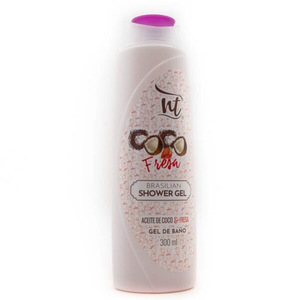 Gel de baño con aceite de coco y fresa