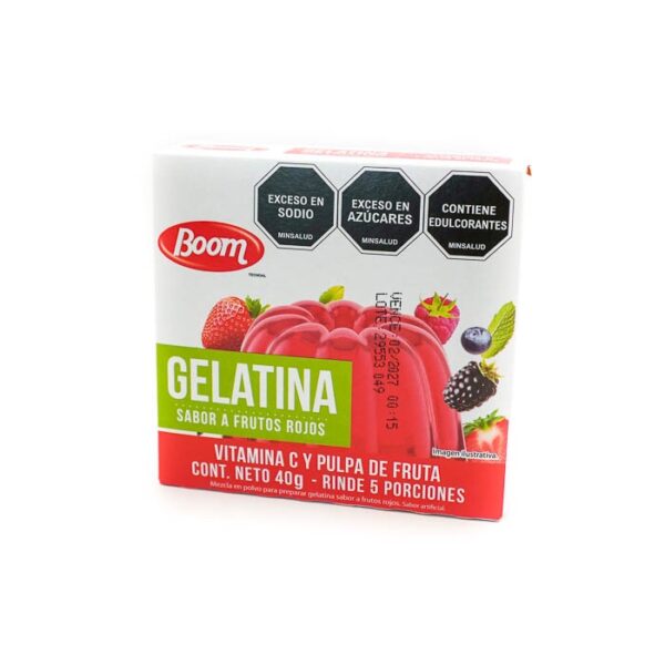 Gelatina de frutos rojos Boom