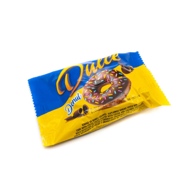 Donas Dulce de cacao con granulados de colores